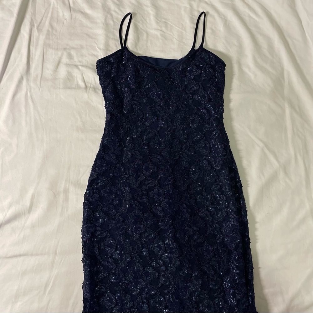 Vintage blue sequins dress